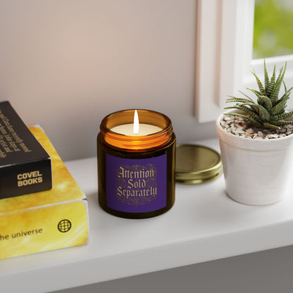 Coconut Apricot Scented Candle (4oz/9oz) — "Attention Sold Separately" Decorative Jar - Estrella & The Stars