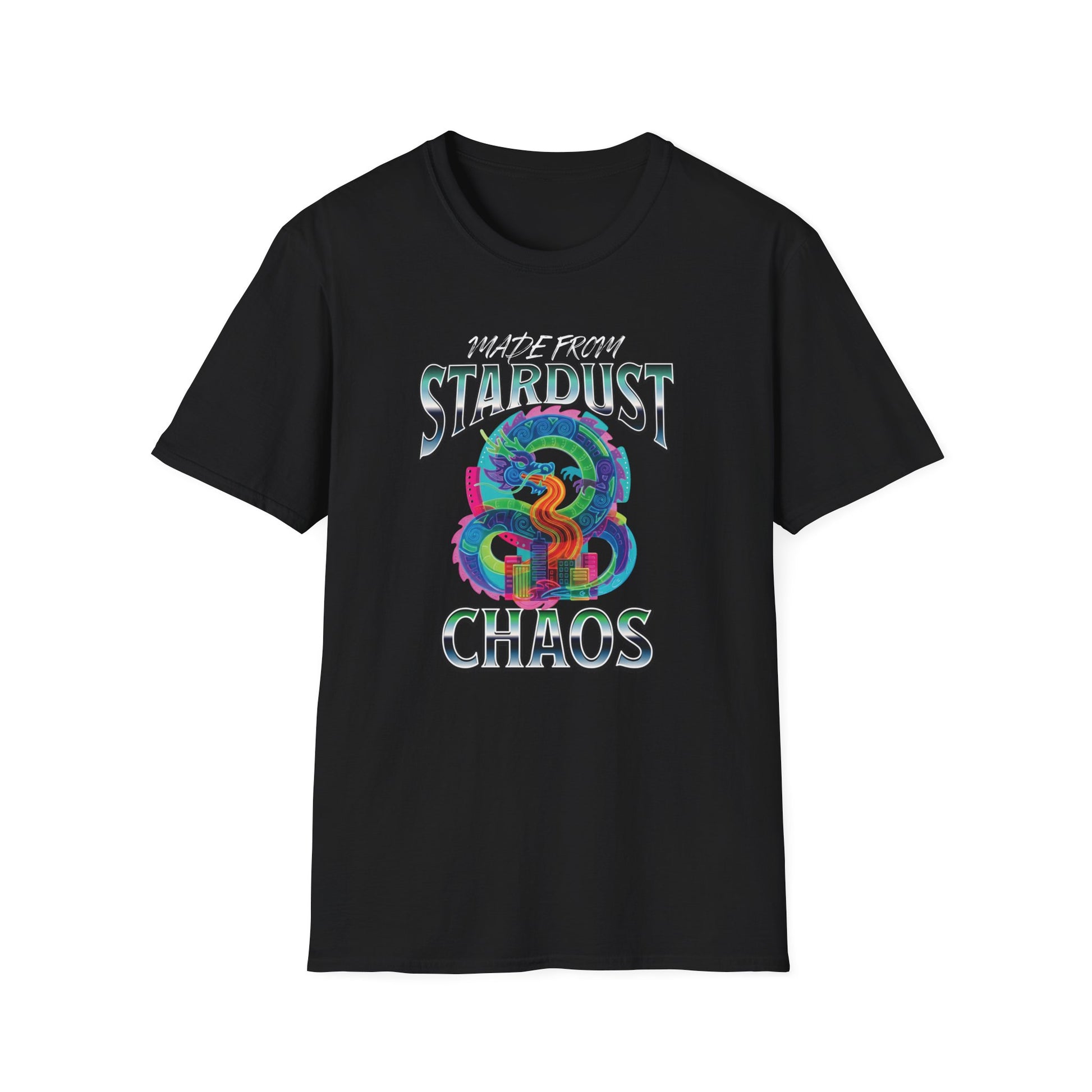 Stardust & Chaos T-Shirt — Psychedelic Cosmic Snake Graphic Tee - Estrella & The Stars