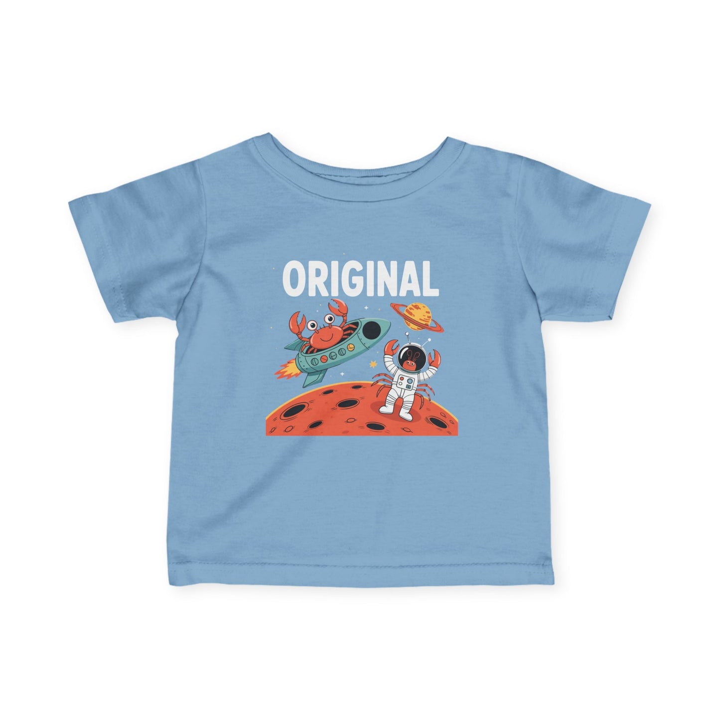 Original Space Adventure Infant Tee — Cute Astronaut & Alien Graphic Baby Shirt - Estrella & The Stars