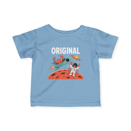 Original Space Adventure Infant Tee — Cute Astronaut & Alien Graphic Baby Shirt - Estrella & The Stars