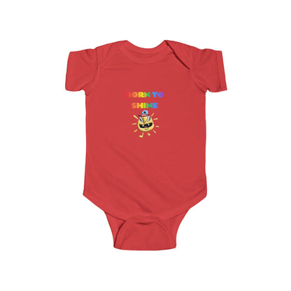 Infant Bodysuit — "Born to Shine" Rainbow Sun Baby Onesie - Estrella & The Stars