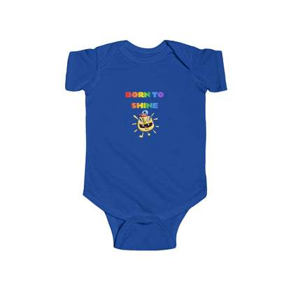 Infant Bodysuit — "Born to Shine" Rainbow Sun Baby Onesie - Estrella & The Stars