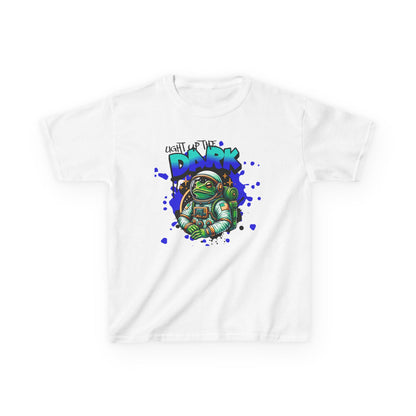 Kids T‑Shirt — Cute Astronaut Turtle “To The Dark” Graphic Tee - Estrella & The Stars