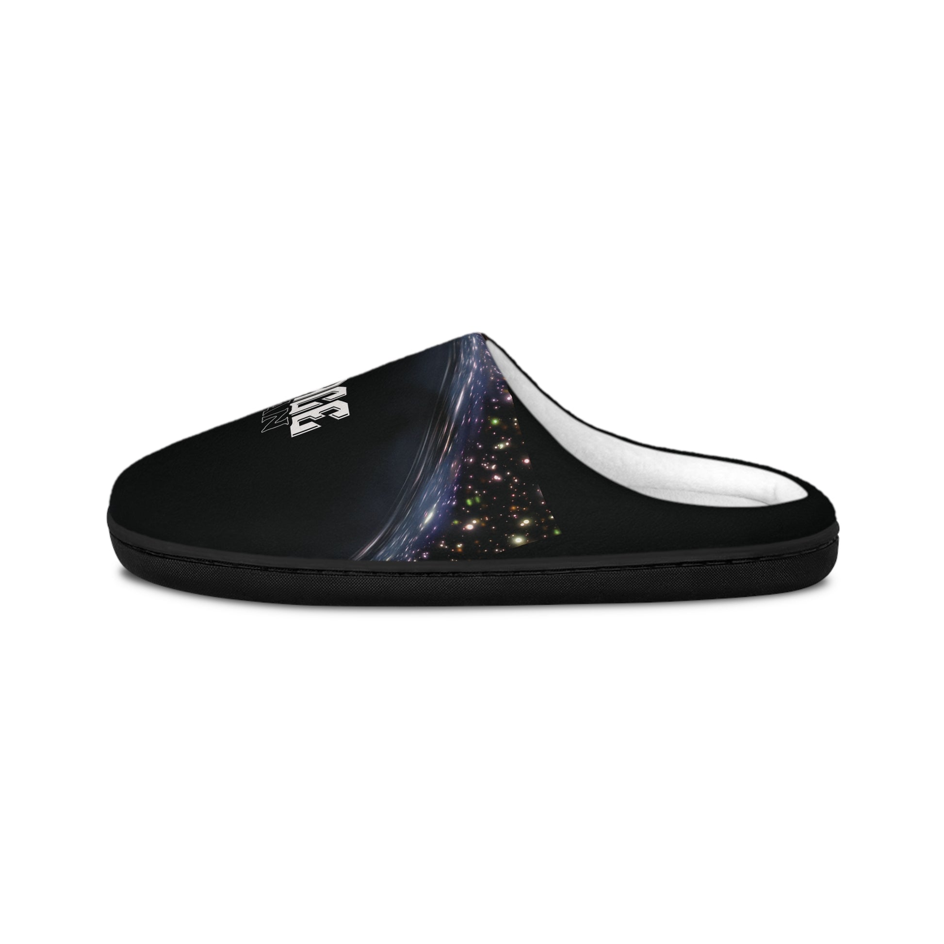 Space Man Men’s Indoor Slippers — Galaxy Print Cozy House Shoes - Estrella & The Stars