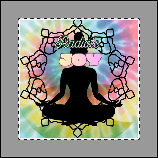 Radiate Joy Yoga Pillow — Tie-Dye Meditation Cushion Cover - Estrella & The Stars