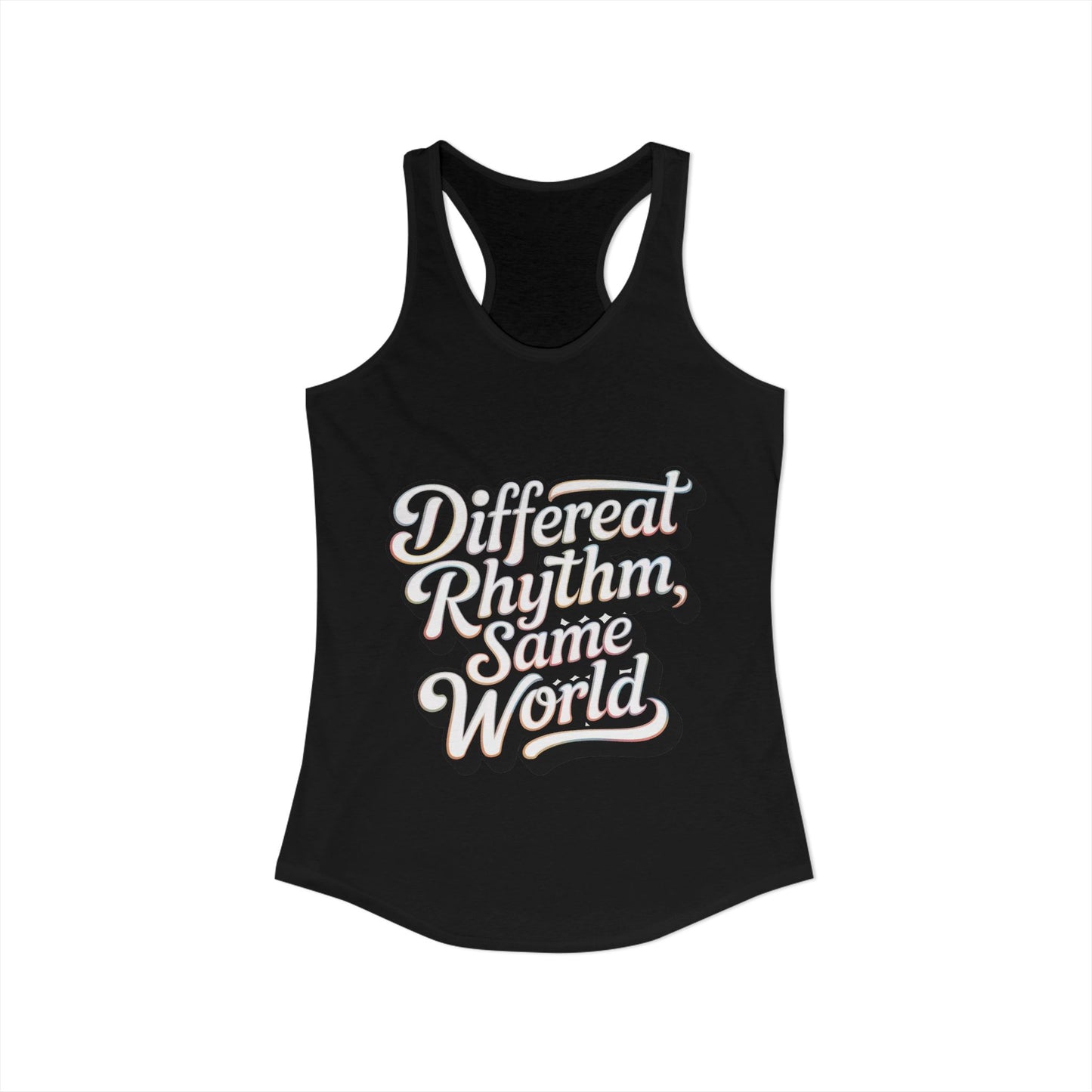 Different Rhythm Same World- Women's Ideal Racerback Tank - Estrella & The Stars