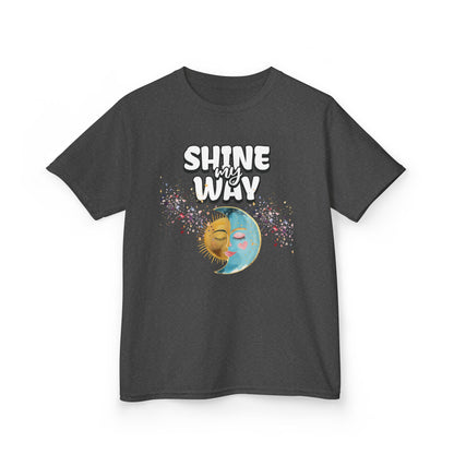 Kids Tee — "Shine Wavy" Moon & Sun Cute Graphic Shirt - Estrella & The Stars