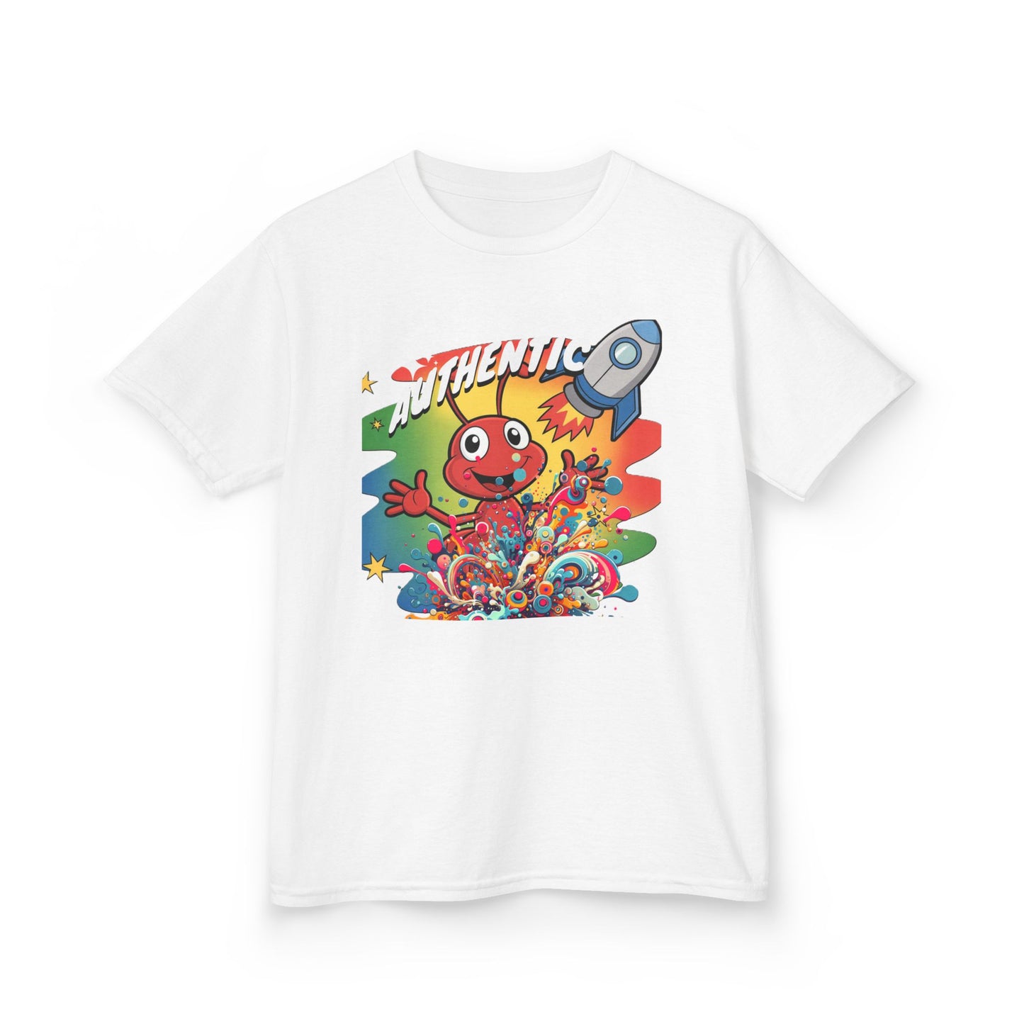 Authentic Rocket Kids T‑Shirt — Colorful Cartoon Space Monster Tee - Estrella & The Stars