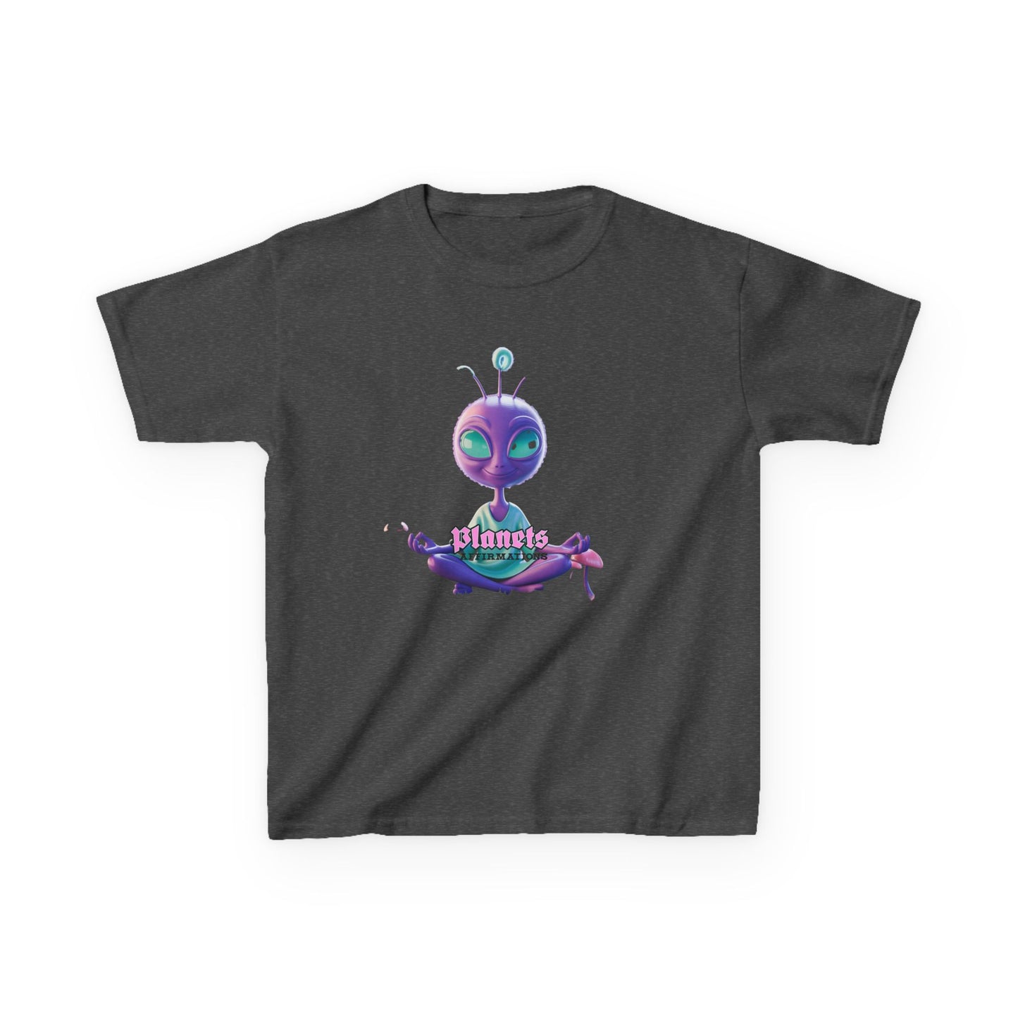 Kids Alien Graphic Tee - Cute Purple Alien "Planets" Design - Estrella & The Stars