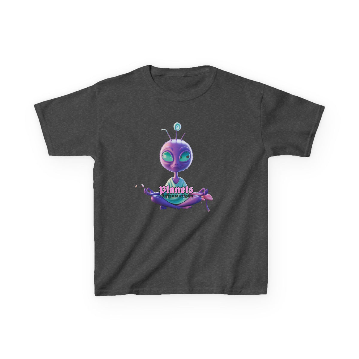 Kids Alien Graphic Tee - Cute Purple Alien "Planets" Design - Estrella & The Stars