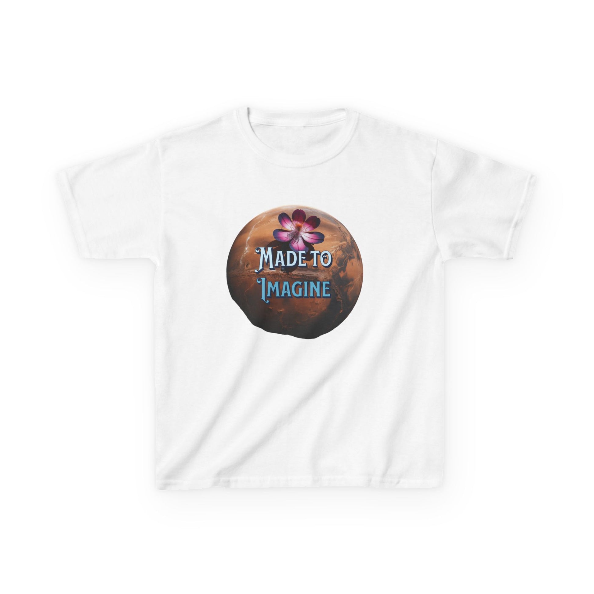 Kids Tee — "Made to Imagine" Galaxy Flower Graphic - Estrella & The Stars