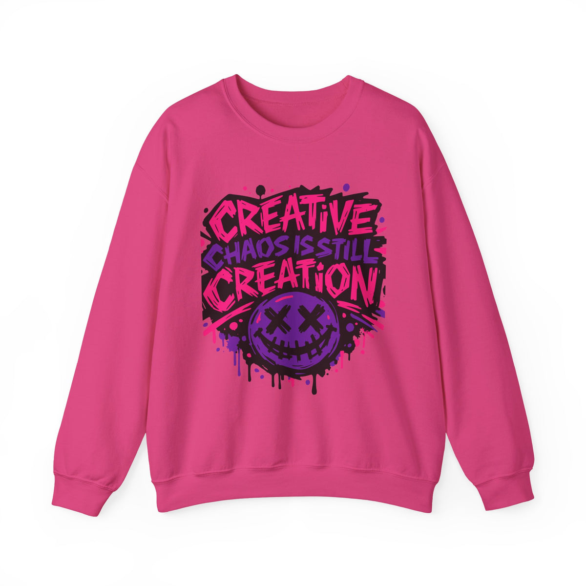 Creative Chaos Crewneck Sweatshirt — "Creative Chaos Is Still Creation" Graphic - Estrella & The Stars