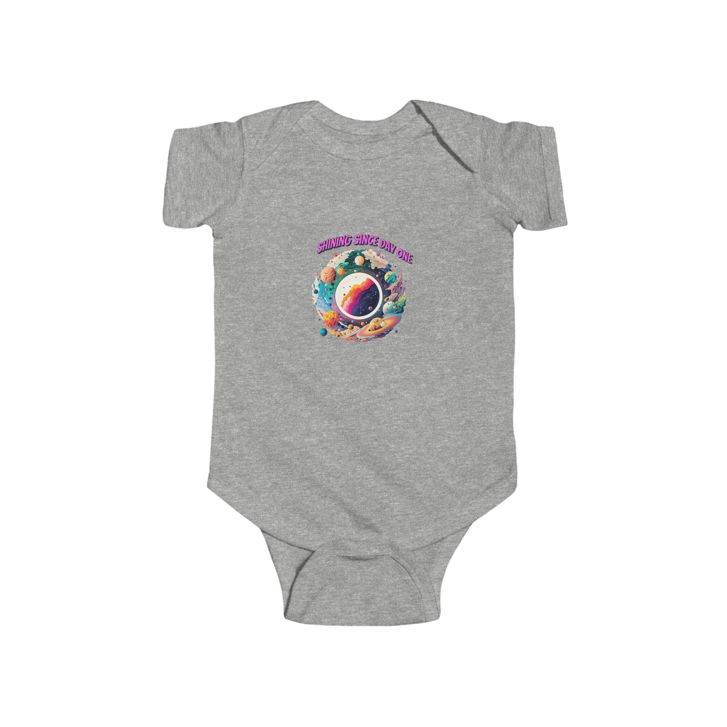 Infant Bodysuit - "Mom’s Space Cadet" Colorful Astronaut Graphic Baby Onesie - Estrella & The Stars