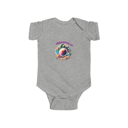 Infant Bodysuit - "Mom’s Space Cadet" Colorful Astronaut Graphic Baby Onesie - Estrella & The Stars