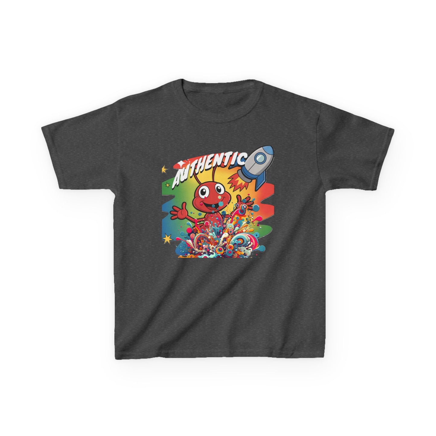 Authentic Rocket Kids T‑Shirt — Colorful Cartoon Space Monster Tee - Estrella & The Stars