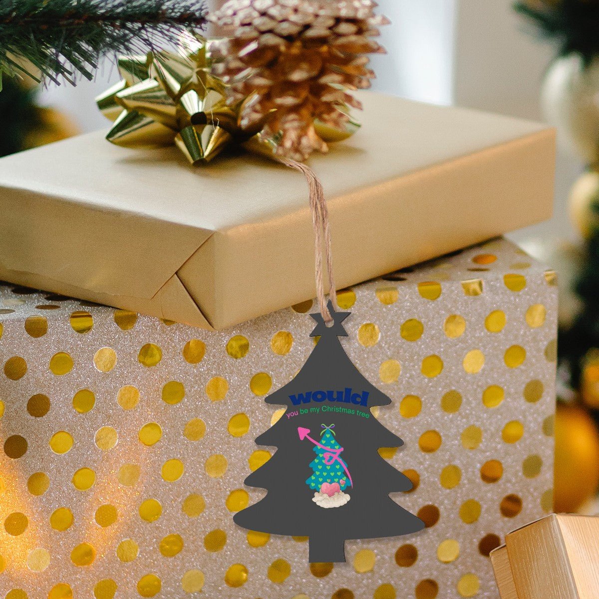 Set of 4 Wood Tree Ornaments - Holiday Decor - Estrella & The Stars