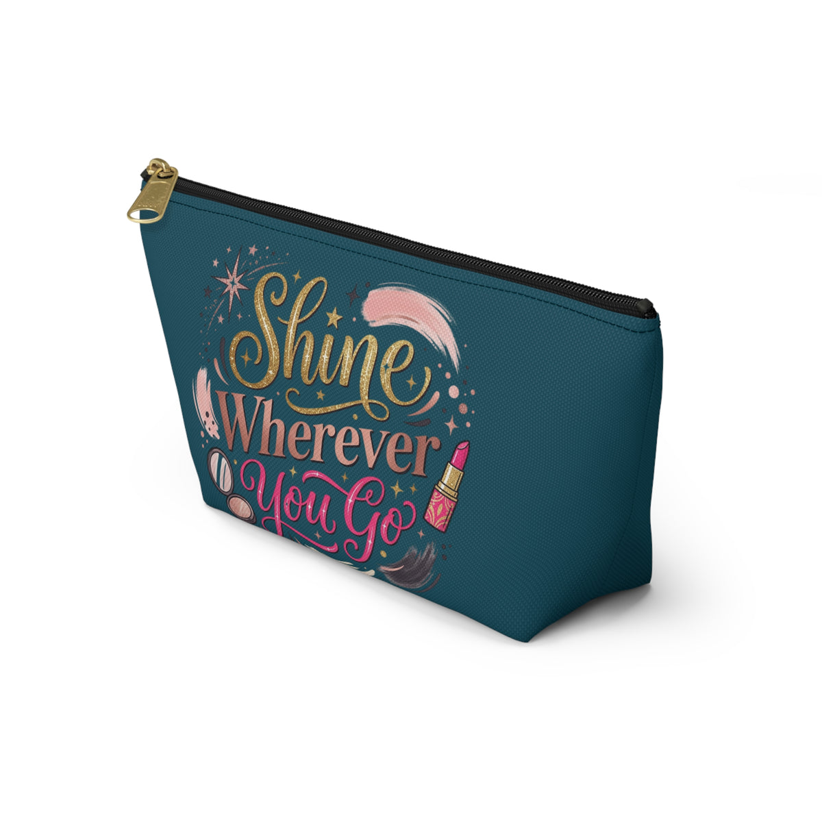 Cosmetic Pouch — “Shine Wherever You Go” Makeup Bag (Personalizable) - Estrella & The Stars