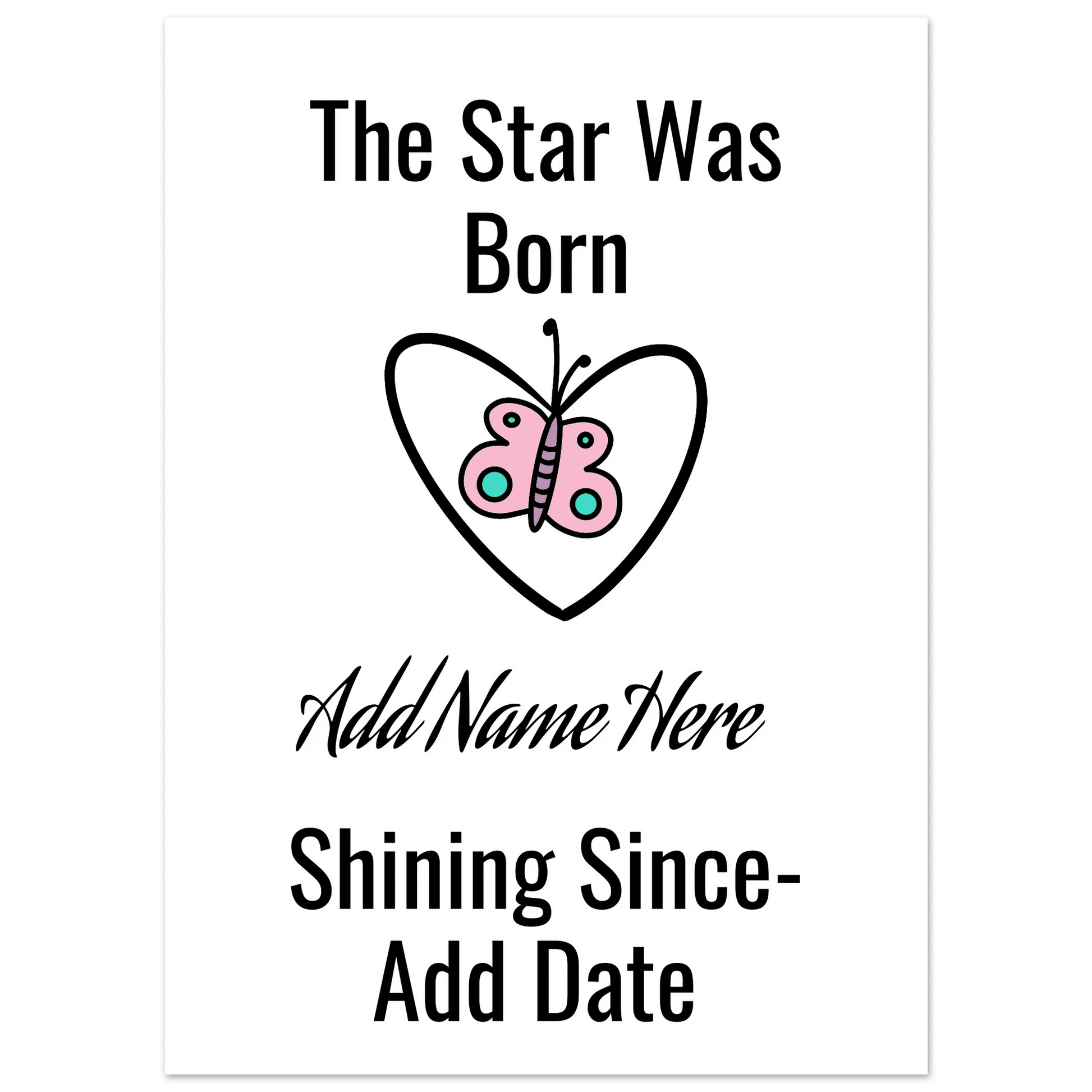 Premium Matte Paper Poster 13x18 cm / 5x7″ - Estrella & The Stars