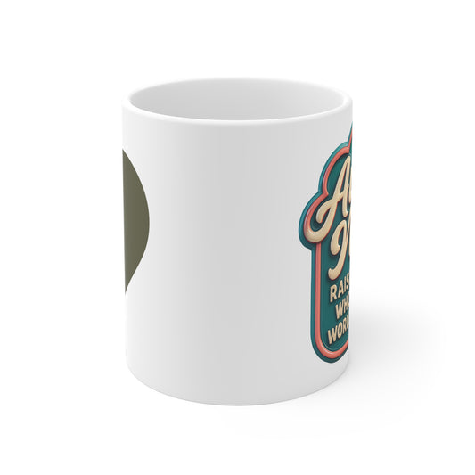 Heart Accent Ceramic Mug for Autism Moms - Classic Love Design (11oz/15oz/20oz) - Estrella & The Stars