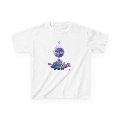 Kids Alien Graphic Tee - Cute Purple Alien "Planets" Design - Estrella & The Stars