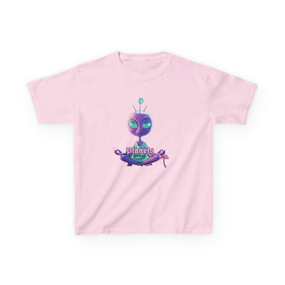 Kids Alien Graphic Tee - Cute Purple Alien "Planets" Design - Estrella & The Stars