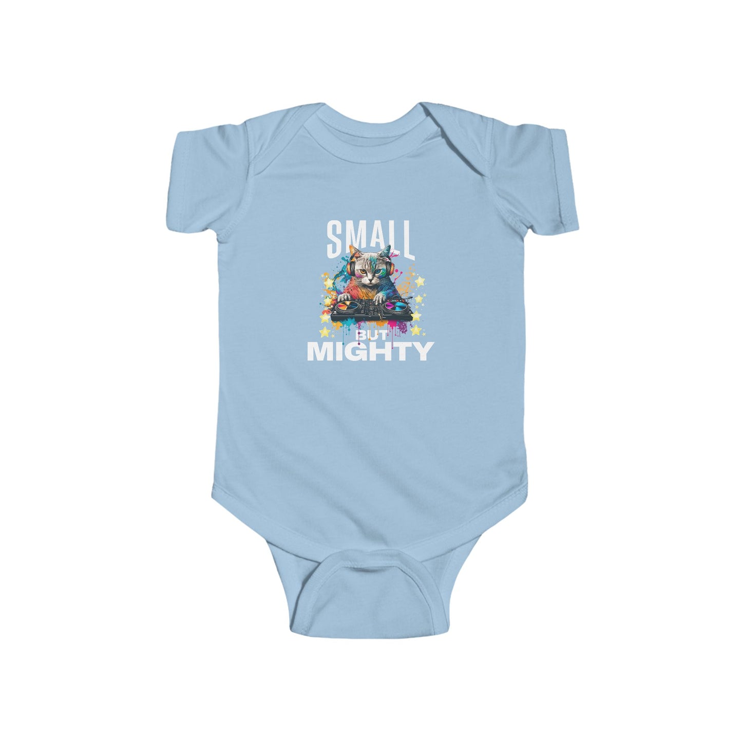 Infant Bodysuit "Small But Mighty" — Cute Baby Onesie, Newborn Gift - Estrella & The Stars