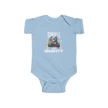 Infant Bodysuit "Small But Mighty" — Cute Baby Onesie, Newborn Gift - Estrella & The Stars