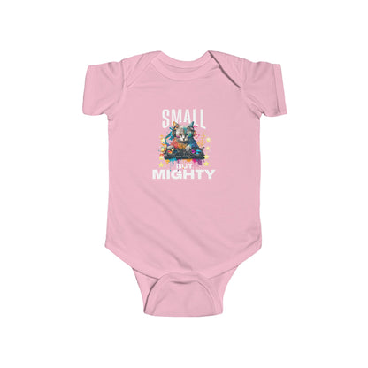 Infant Bodysuit "Small But Mighty" — Cute Baby Onesie, Newborn Gift - Estrella & The Stars