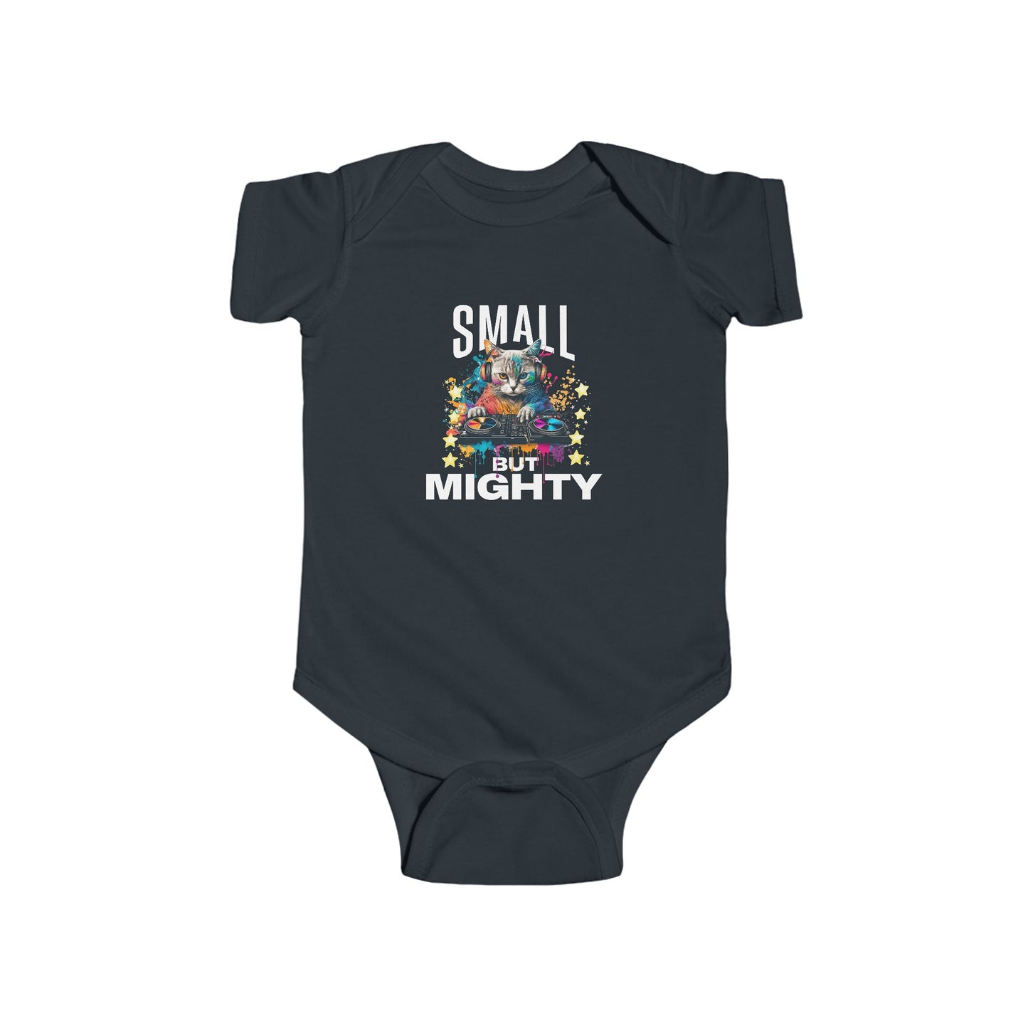 Infant Bodysuit "Small But Mighty" — Cute Baby Onesie, Newborn Gift - Estrella & The Stars