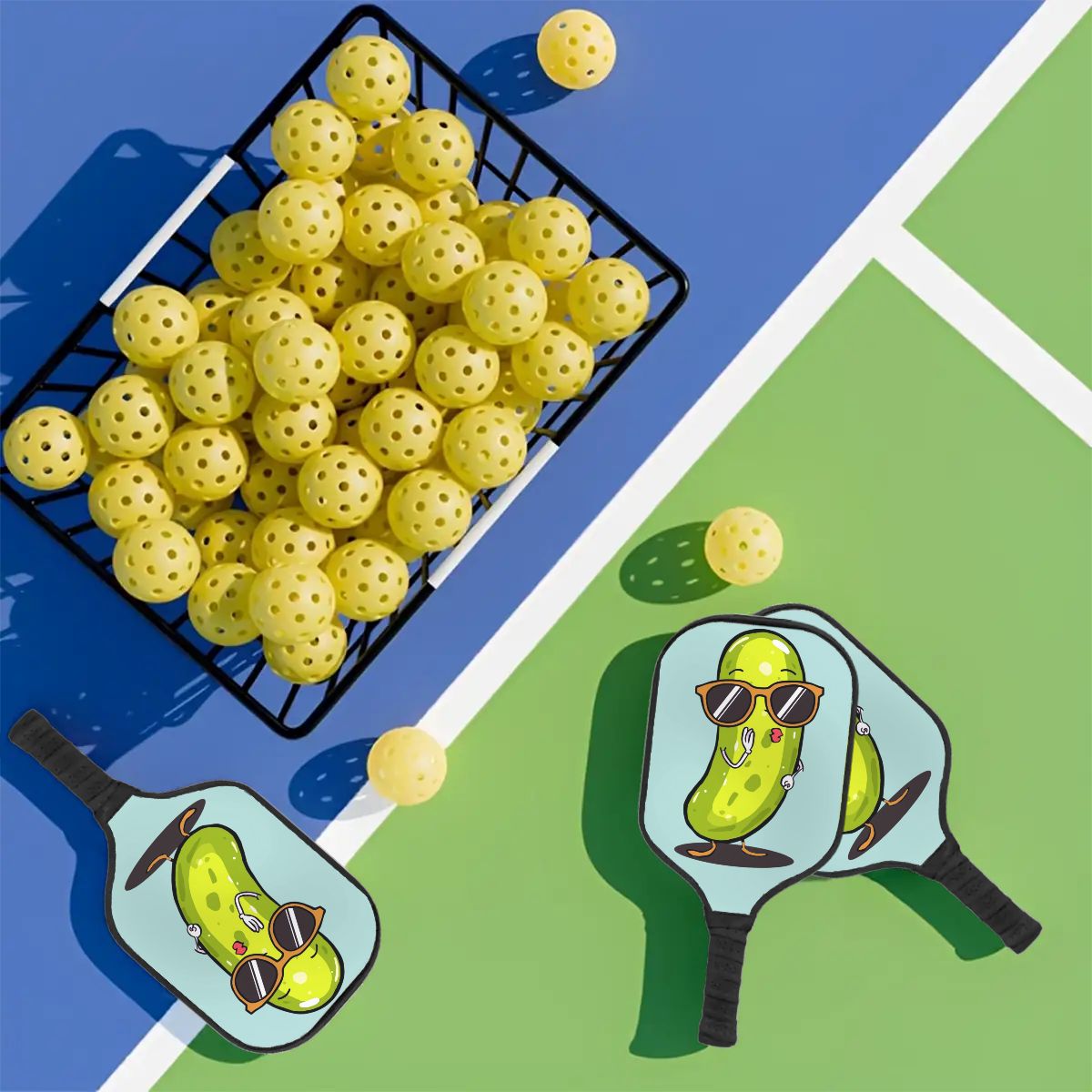 Vibrant Pickleball Paddle Set – Ideal Pickle Enthusiast Present - Estrella & The Stars