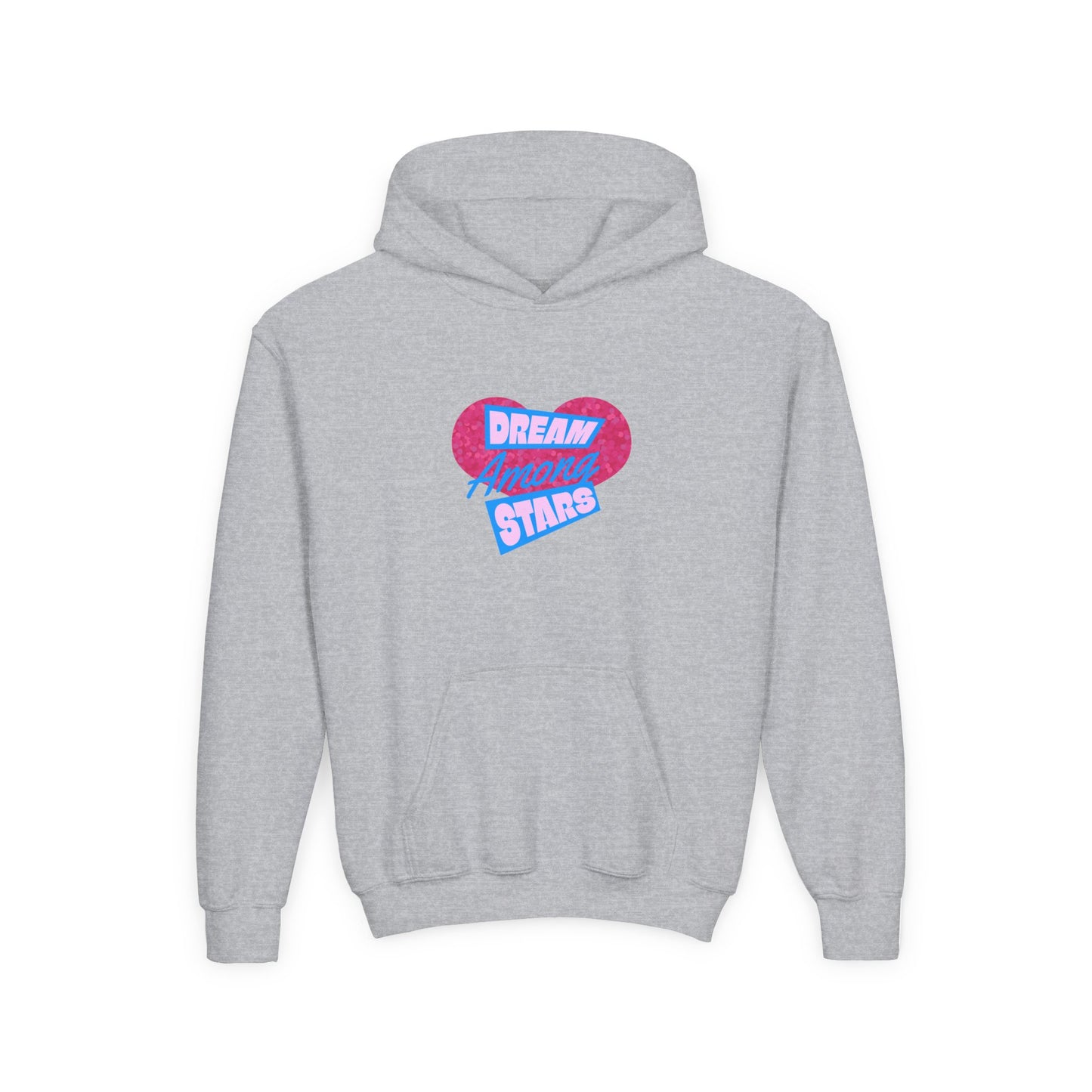 Pink Heart Graphic Hoodie for Trendy Teens - Aim for the Stars - Estrella & The Stars