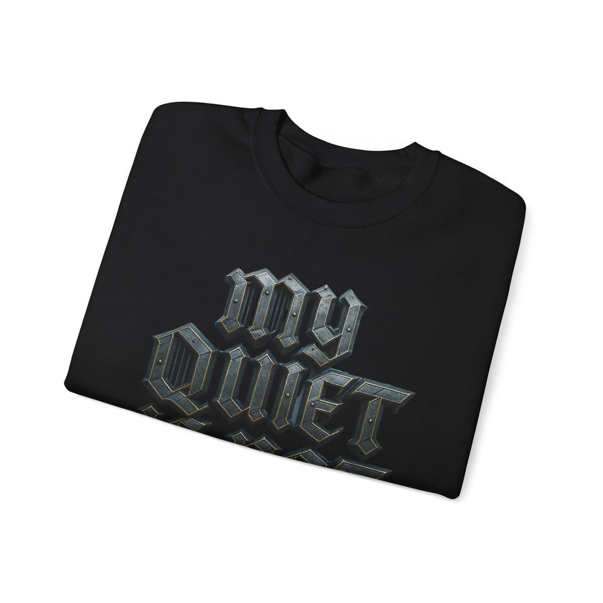 Crewneck Sweatshirt — Gothic 'My Quiet Is Not Empty' Graphic - Estrella & The Stars