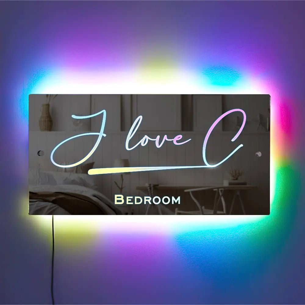 Personalised Name Mirror - Light Up Mirror - Estrella & The Stars