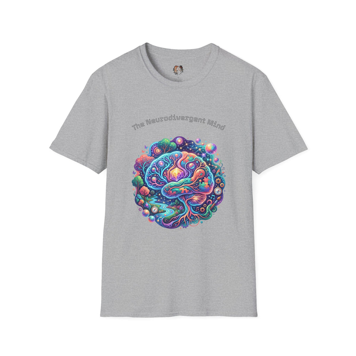 T-Shirt — "The Neurodivergent Mind" Colorful Psychedelic Brain Tee - Estrella & The Stars