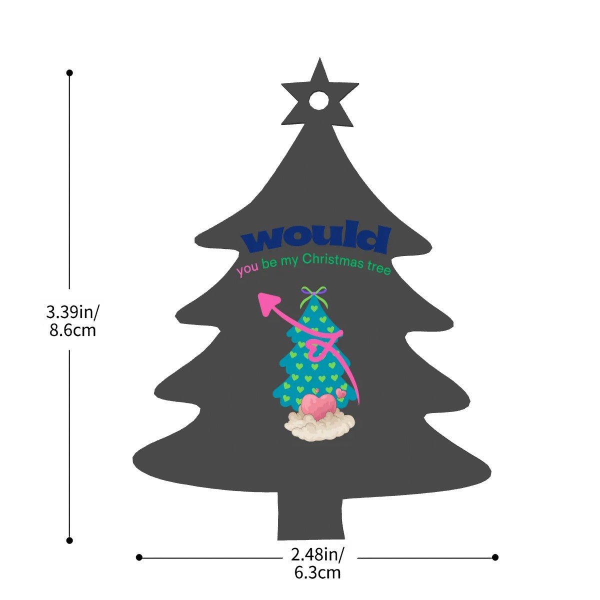 Set of 4 Wood Tree Ornaments - Holiday Decor - Estrella & The Stars