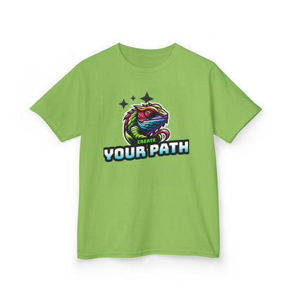 Kids T‑Shirt — Colorful Dragon Illustration "Create Your Path" - Estrella & The Stars