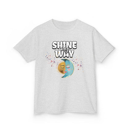 Kids Tee — "Shine Wavy" Moon & Sun Cute Graphic Shirt - Estrella & The Stars