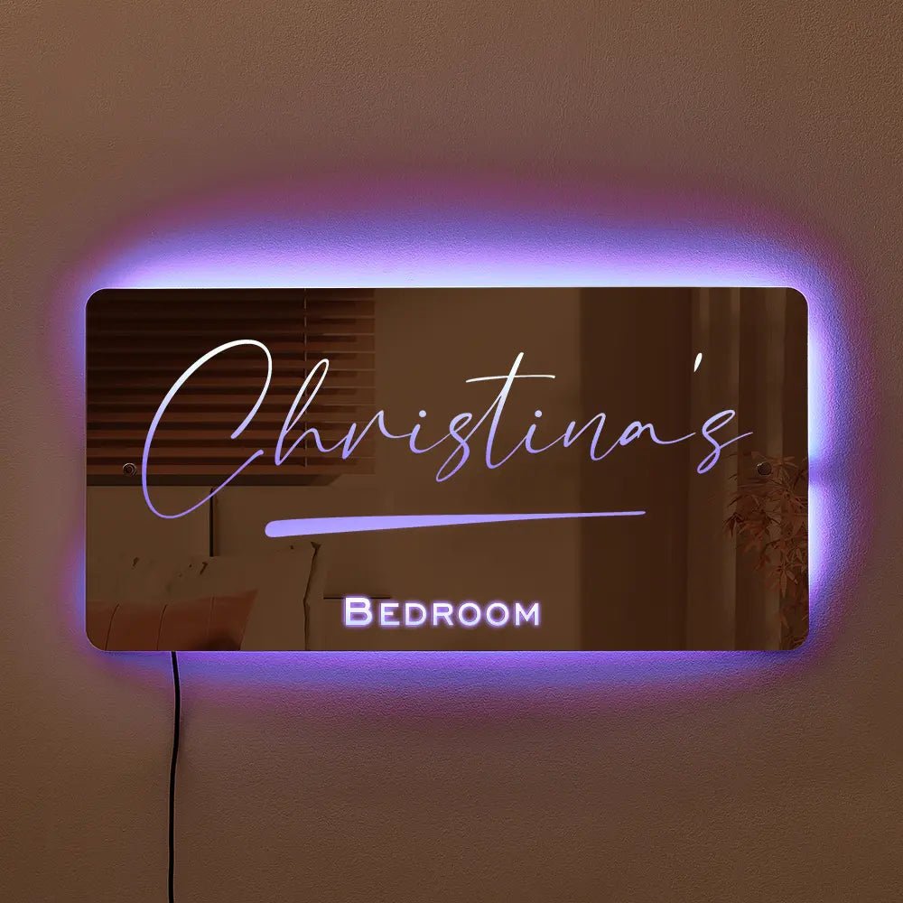 Personalised Name Mirror - Light Up Mirror - Estrella & The Stars