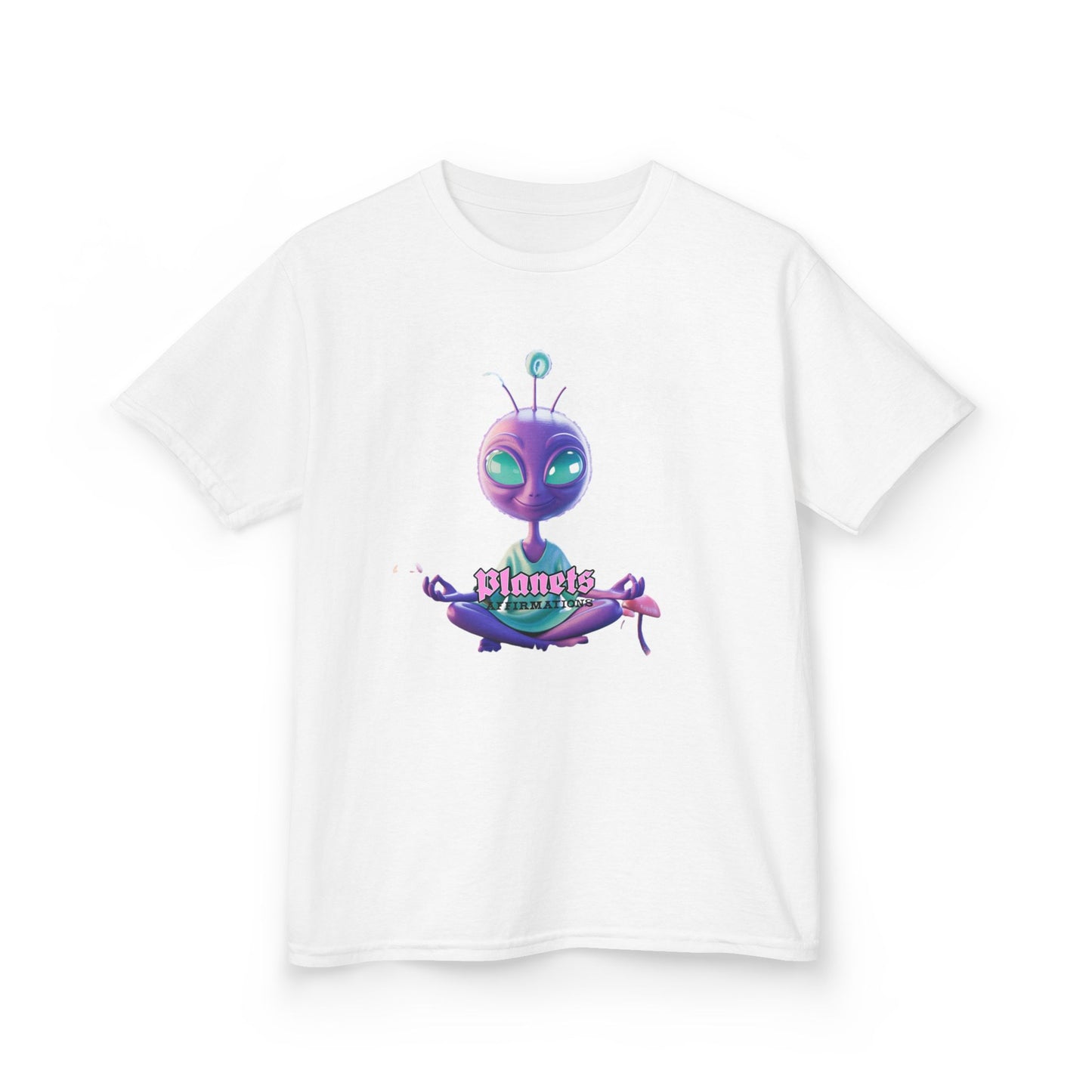 Kids Alien Graphic Tee - Cute Purple Alien "Planets" Design - Estrella & The Stars