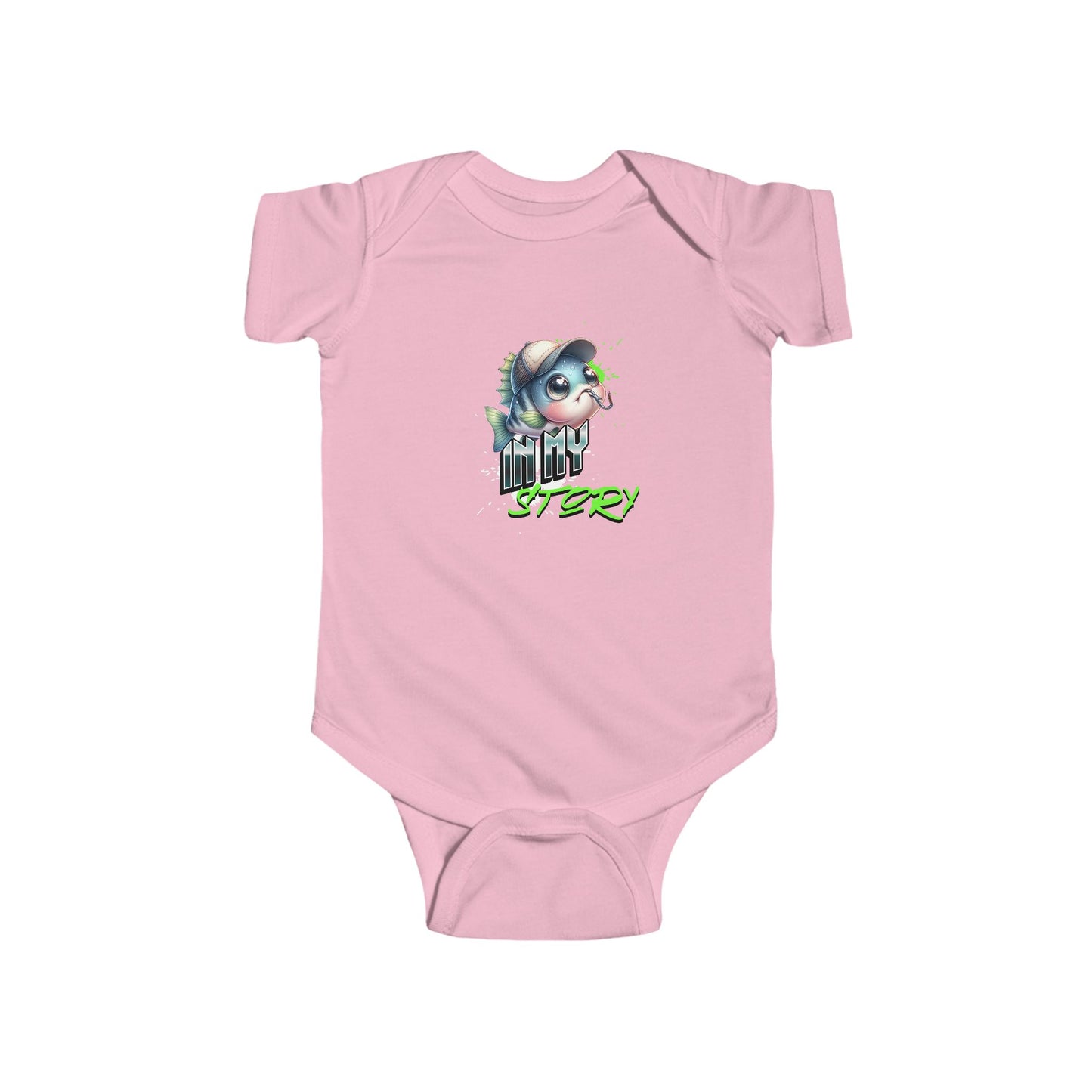 Infant Bodysuit — Cute Fish "Tiny Steez" Graphic Baby Onesie - Estrella & The Stars