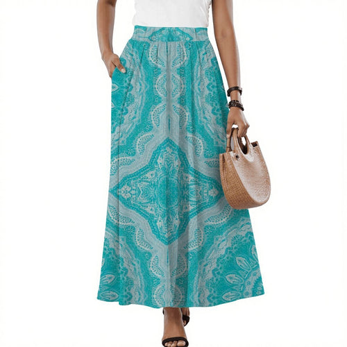 Women's Fashion: Midi Skirt with Pockets - Pocket Perfect Style! - Estrella & The Stars