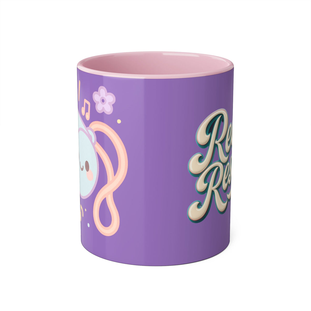 Cute Kawaii Whistle Coffee Mug — Purple Accent 11oz - Estrella & The Stars