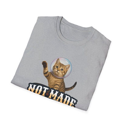 Cat Astronaut T-Shirt — "Not Made 2 Fit In" Retro Space Cat Tee - Estrella & The Stars