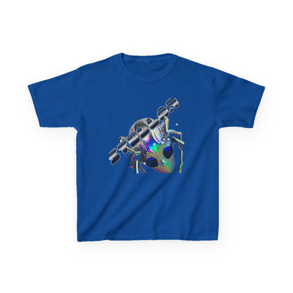 Kids Skateboard Alien T‑Shirt — Holographic Space Helmet Graphic - Estrella & The Stars