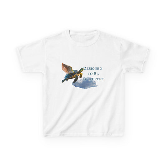 Kids Tee — "Designed To Be Different" Flying Turtle Graphic - Estrella & The Stars