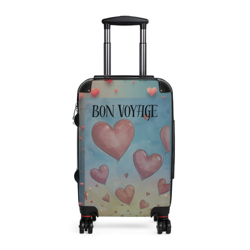 Heart Print Bon Voyage Suitcase | Adventure Bag & Gift for Travelers - Estrella & The Stars