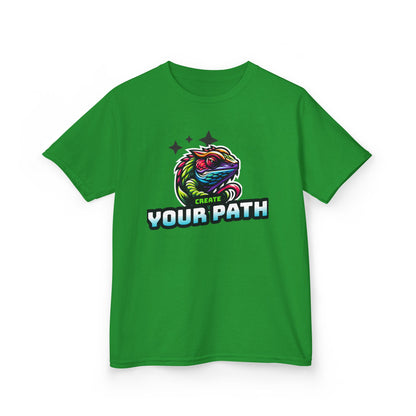 Kids T‑Shirt — Colorful Dragon Illustration "Create Your Path" - Estrella & The Stars