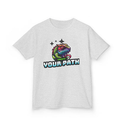 Kids T‑Shirt — Colorful Dragon Illustration "Create Your Path" - Estrella & The Stars