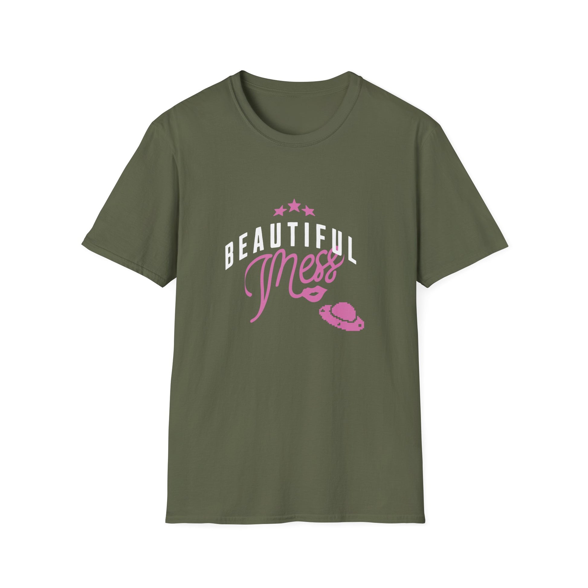 Beautiful Mess T-Shirt — Cute Pink Script Graphic Tee - Estrella & The Stars