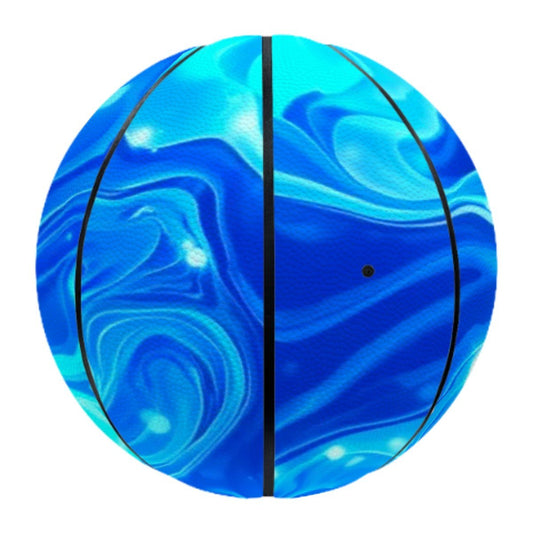 Artsy Blue Basketball – Custom Unique One-of-a-Kind Ball - Estrella & The Stars
